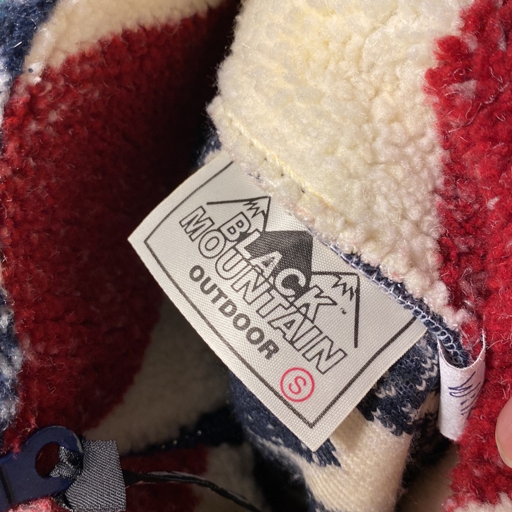 Rare Black Mountain American Flag Sherpa Jacket View 6